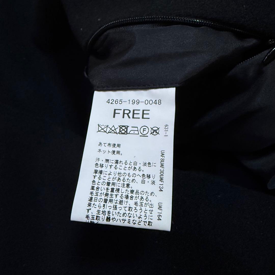 【極美品】CITEN ウール　バルカラーコート　黒　Freeサイズ　ハーフコート