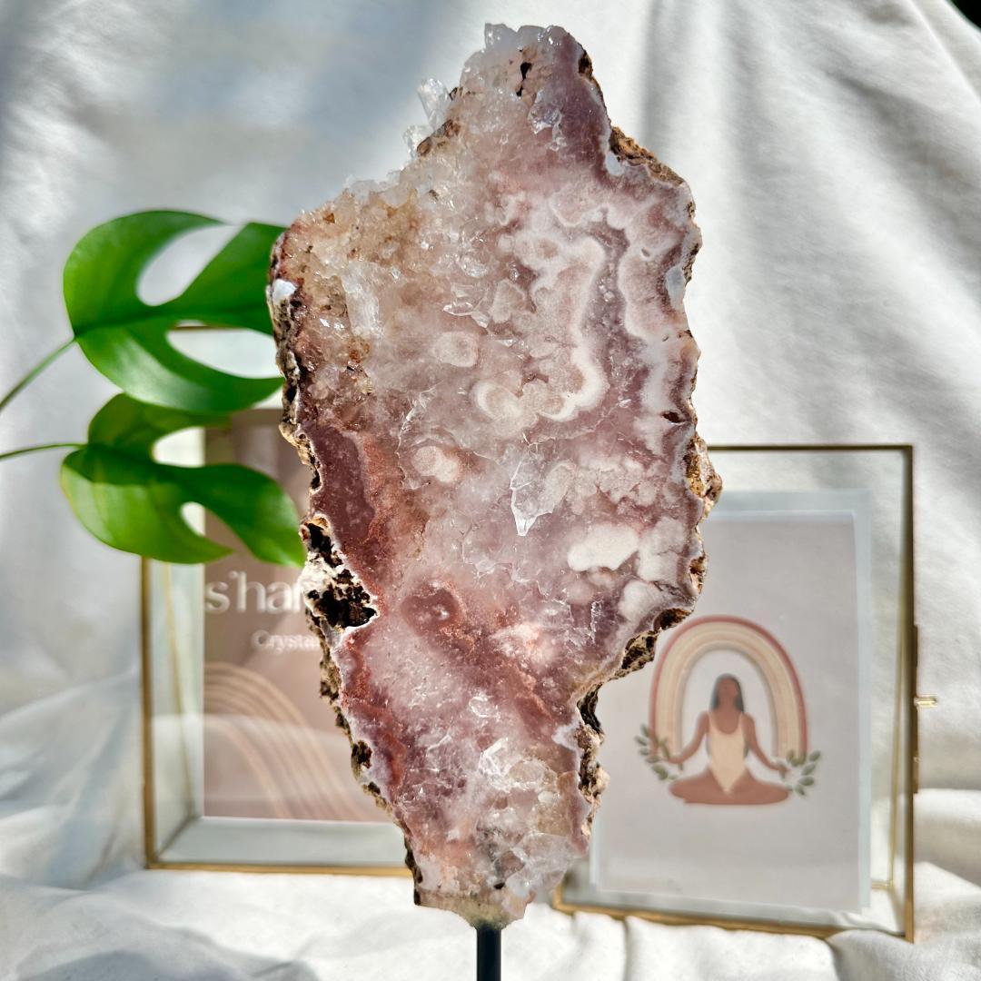 【ピンクアメジスト スラブ スライス アイアンスタンド】