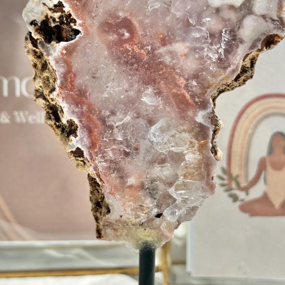 【ピンクアメジスト スラブ スライス アイアンスタンド】