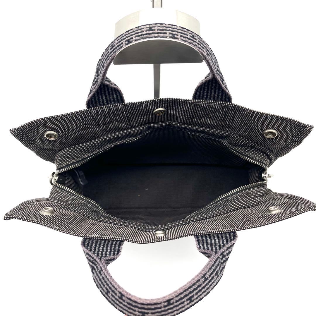 HERMESエルメス エールラインPM トートバッグ グレー カデナ付 通勤B5