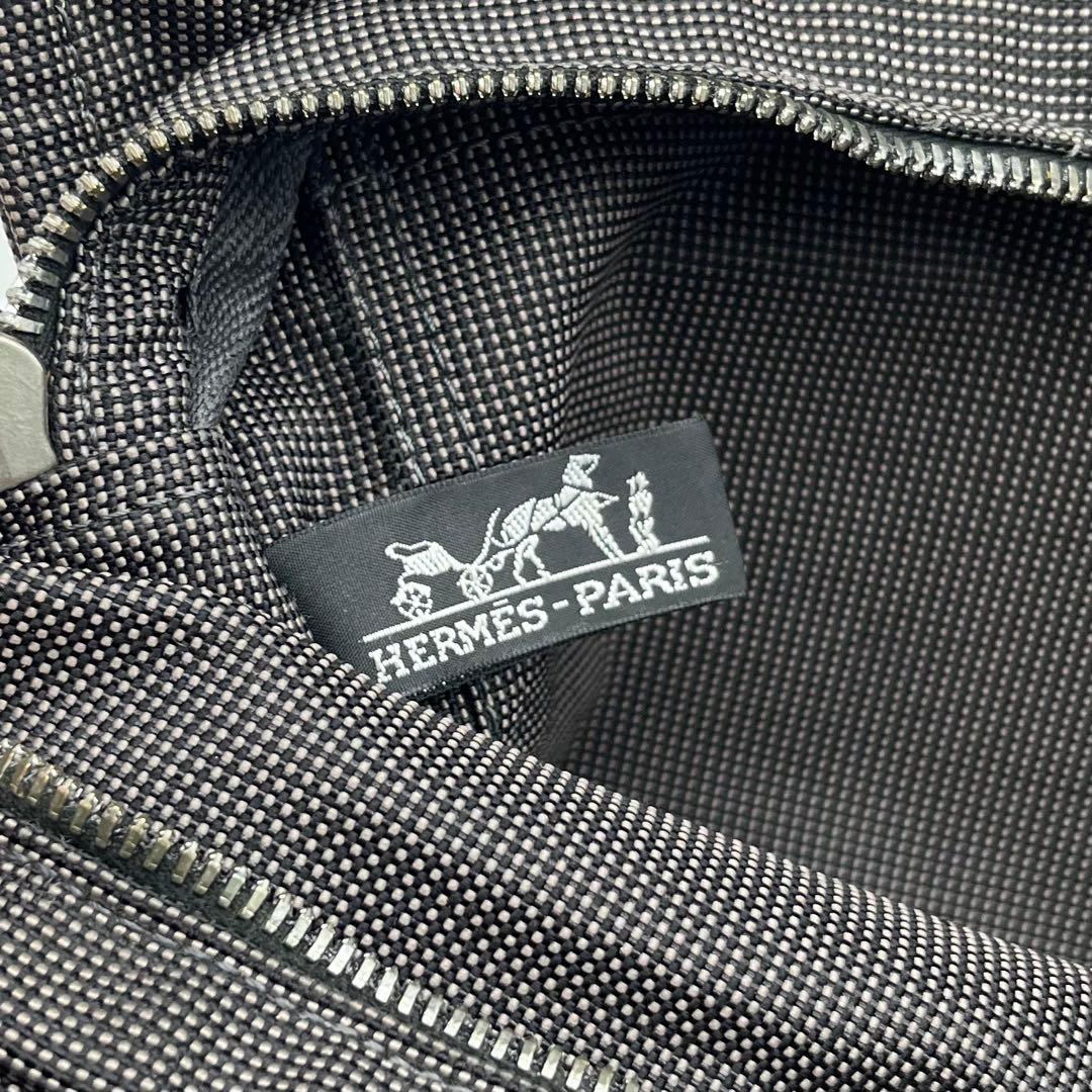 HERMESエルメス エールラインPM トートバッグ グレー カデナ付 通勤B5