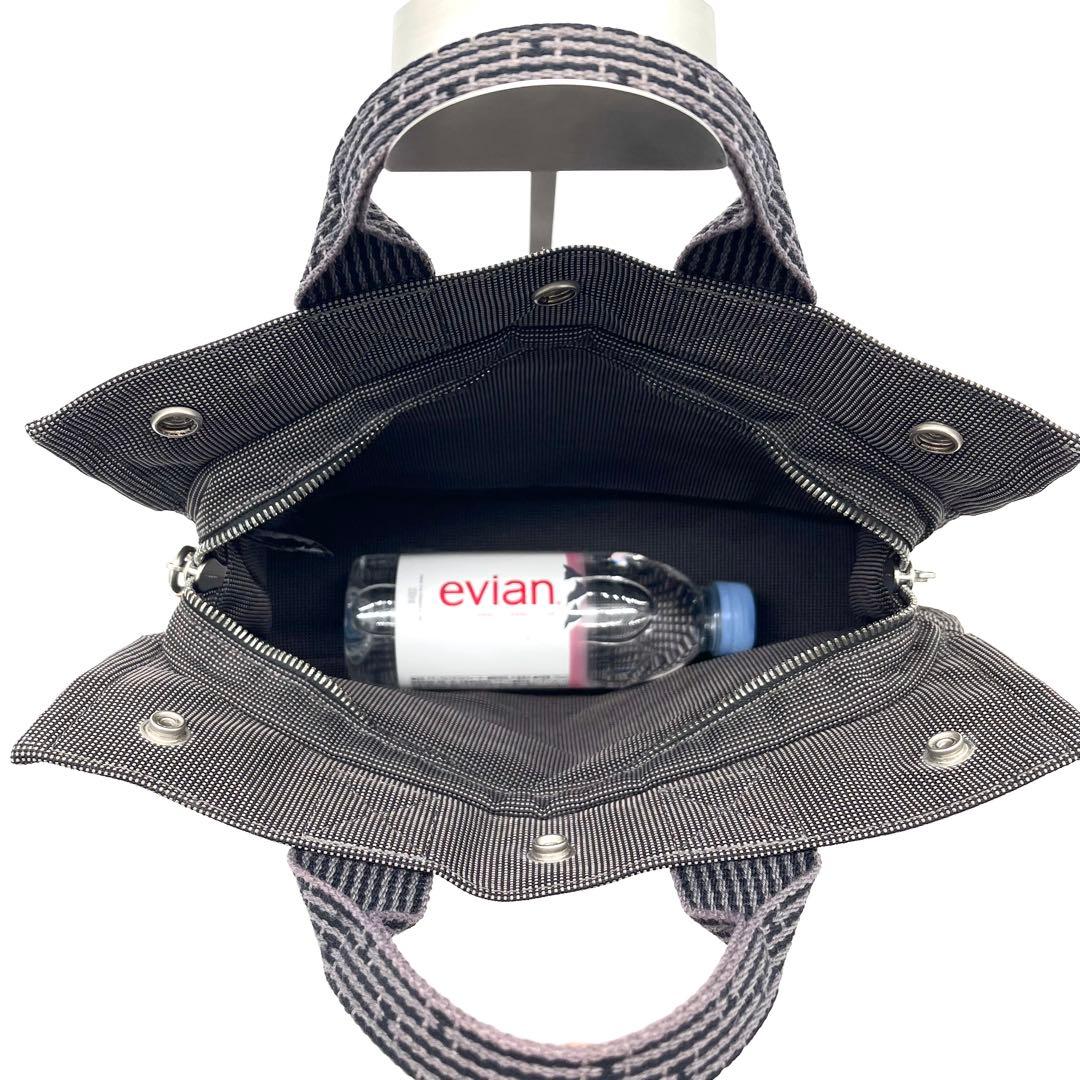 HERMESエルメス エールラインPM トートバッグ グレー カデナ付 通勤B5