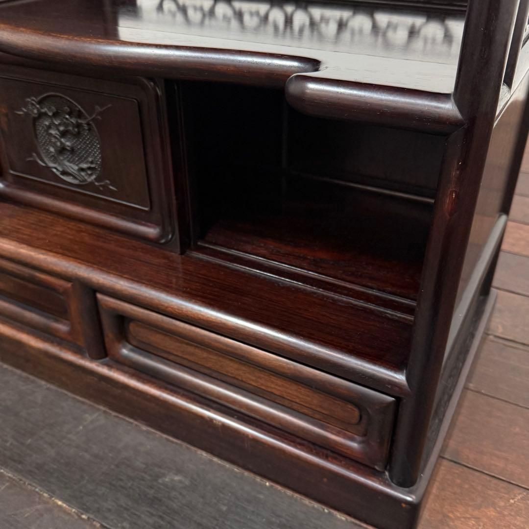 H21K67 紫檀 茶箪笥 唐木 和箪笥