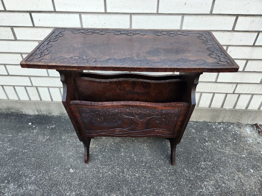 軽井沢彫　マガジンラック