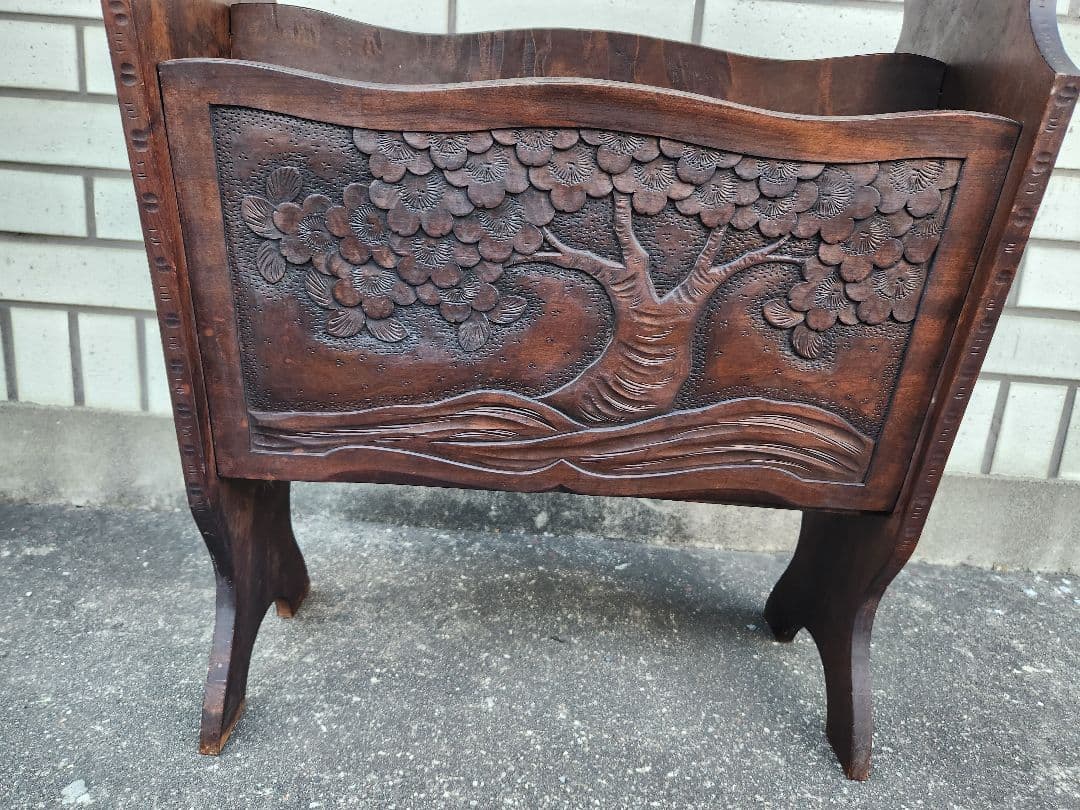 軽井沢彫　マガジンラック