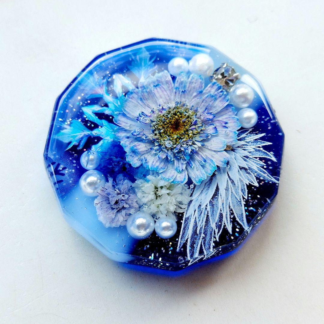 【1674】レジン　マトリカリア　ヘアゴム　ポニーフック　ブロ―チ　ハンドメイド