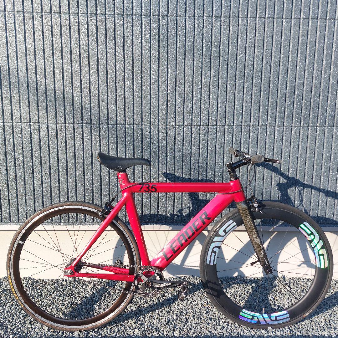 【送料込み】LEADER BIKE 735 65mmカーボンホイール 完成車体
