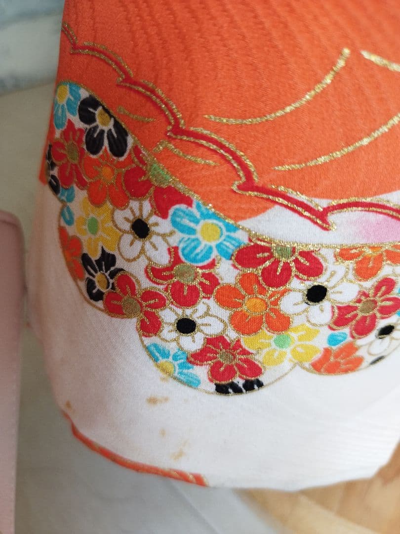 アンティーク白地の着物と袋帯セット