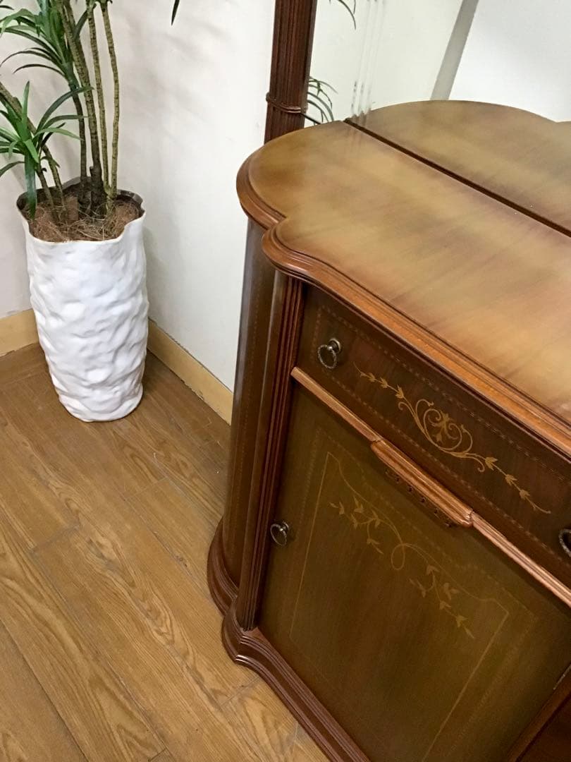 管842☆イタリア製☆ヴェローナクラシック☆超特大ミラー＆キャピネット