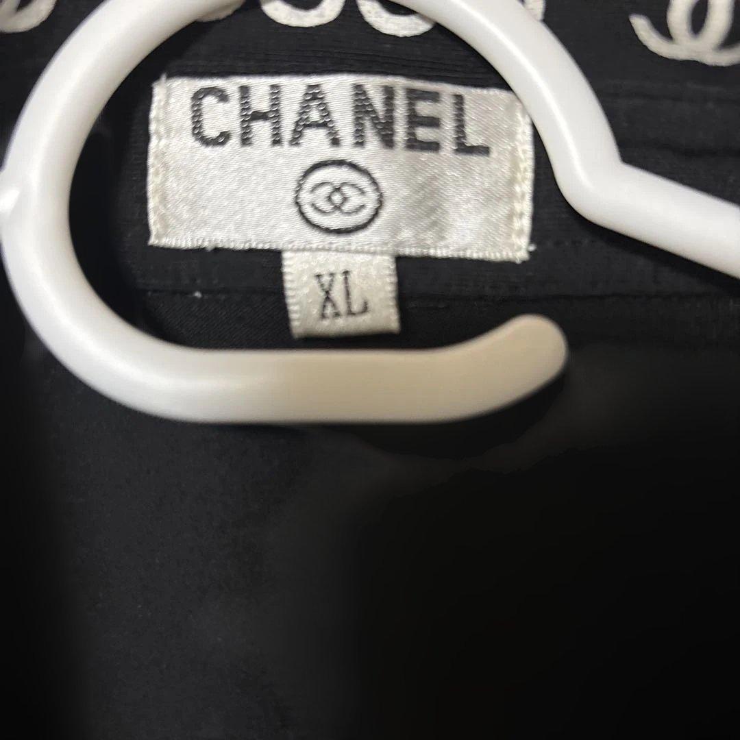CHANEL ブラック シャツ XL ココロゴ