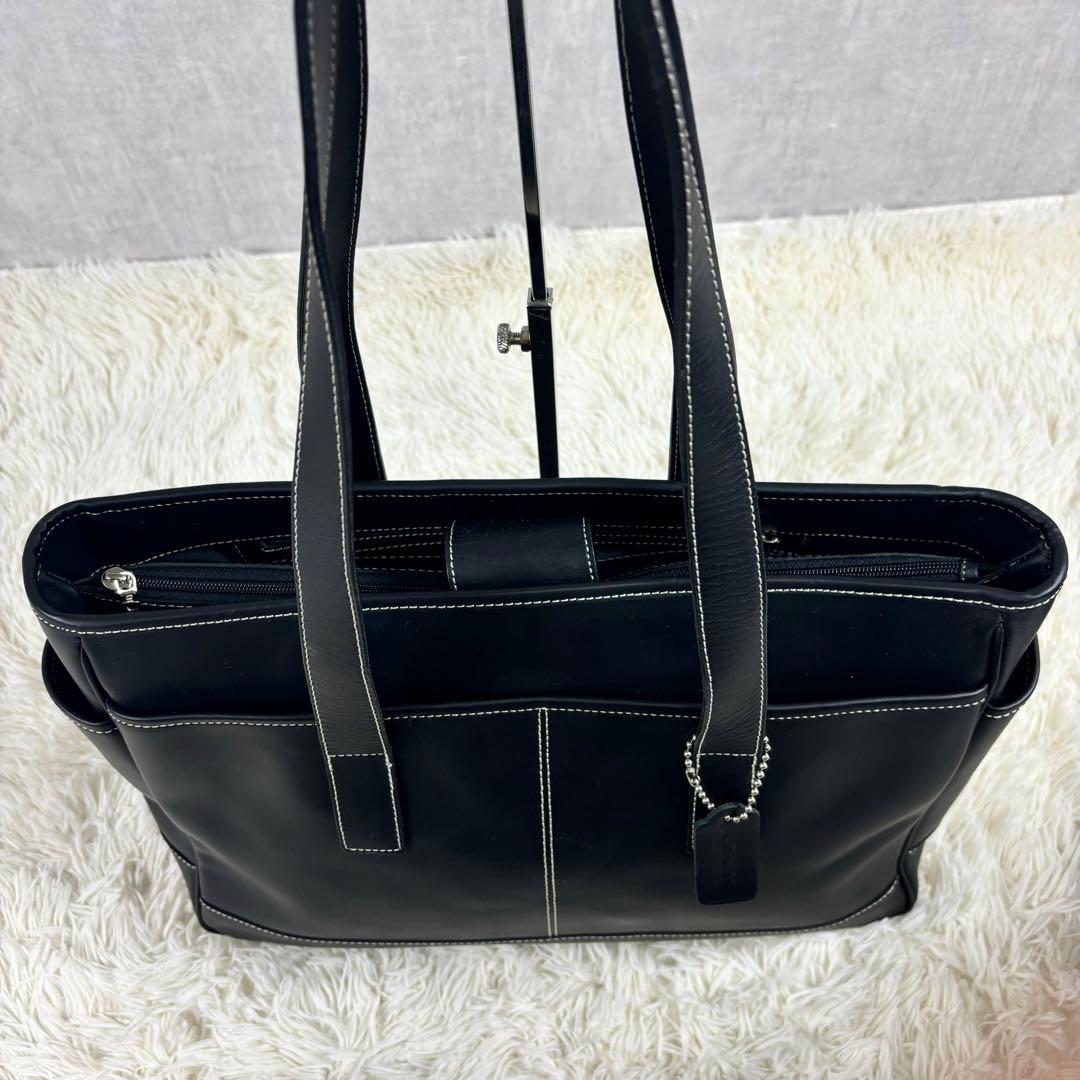 極美品　現行　Coach コーチ　ブラック　トートバック　大容量