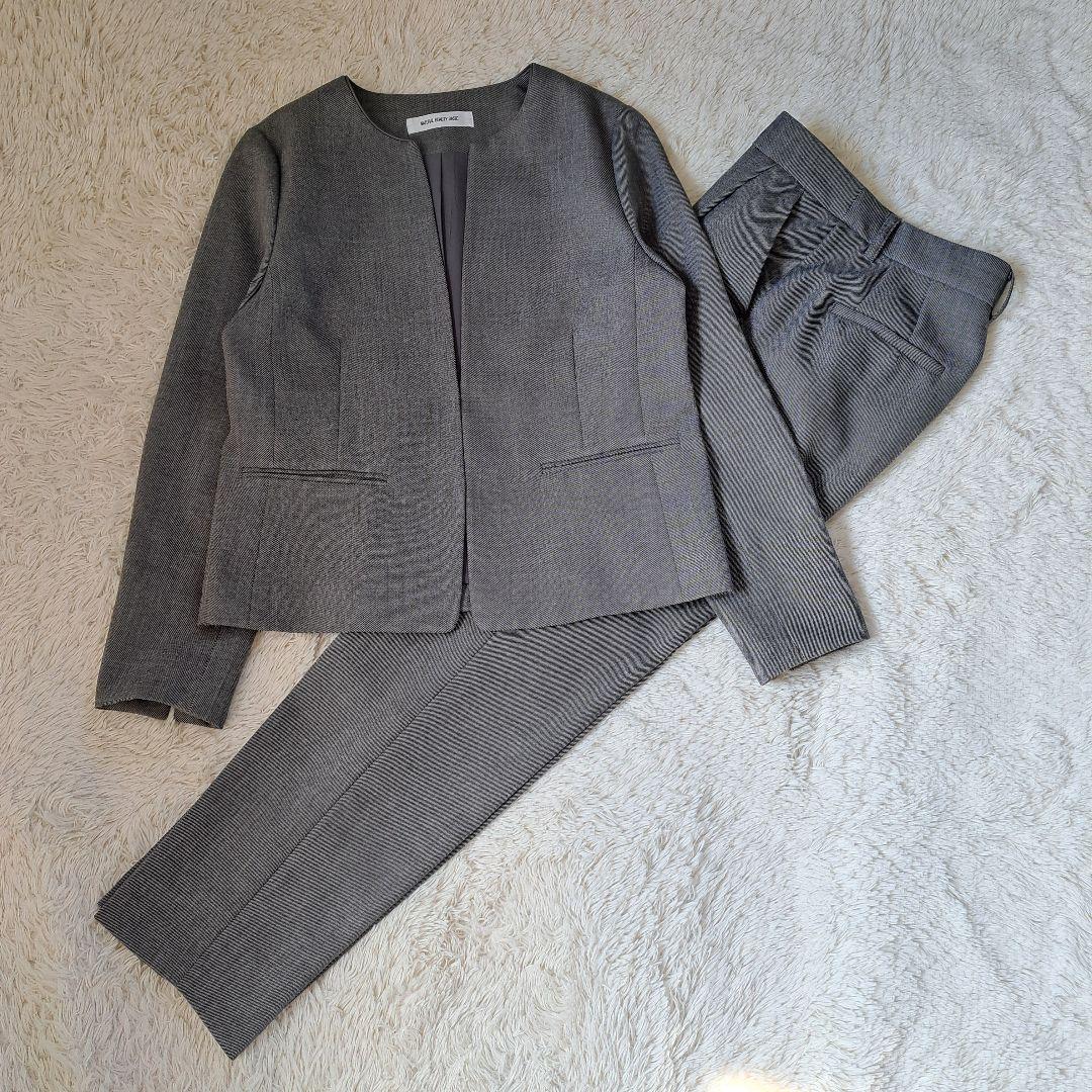 hyun様 美品 ナチュラルビューティーベーシック シャークスキン パンツスーツ