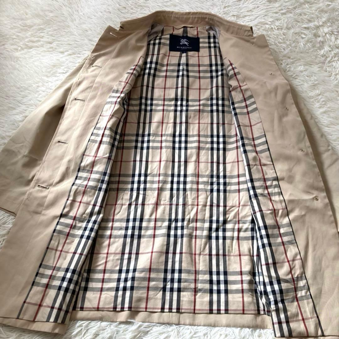 バーバリーロンドン　ステンカラーコート　ノバチェック　大きいサイズ　13号