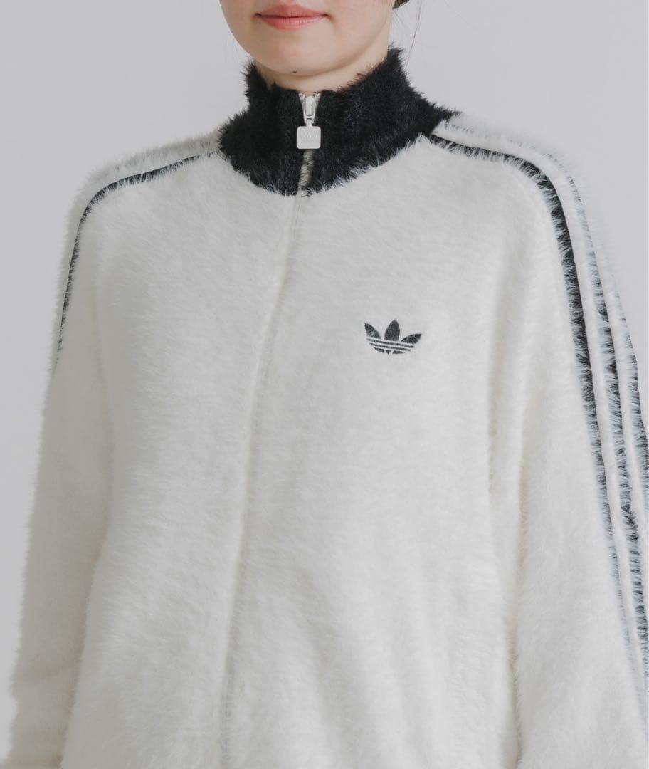adidas アディダス フェイクモヘヤ トラックジャケット ホワイト S