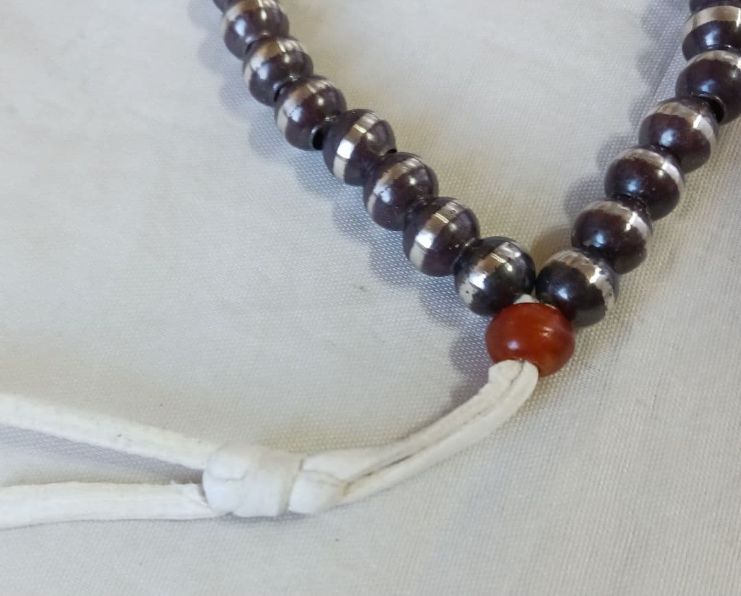 ナバホパール　太め　ブレスレット　シルバー925