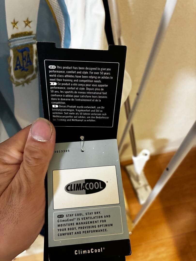 アルゼンチン代表 サッカーシャツ 19番 adidas タグ付き　未使用