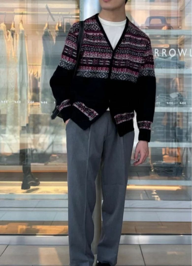 TOMORROWLAND フェアアイルジャガード カーディガン