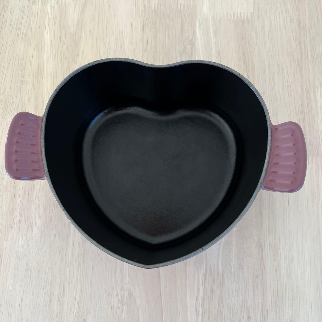 LE CREUSET ハート型鍋 パープル