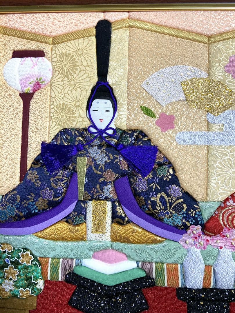 ハンドメイドきめこみ陽春親王雛特大サイズ