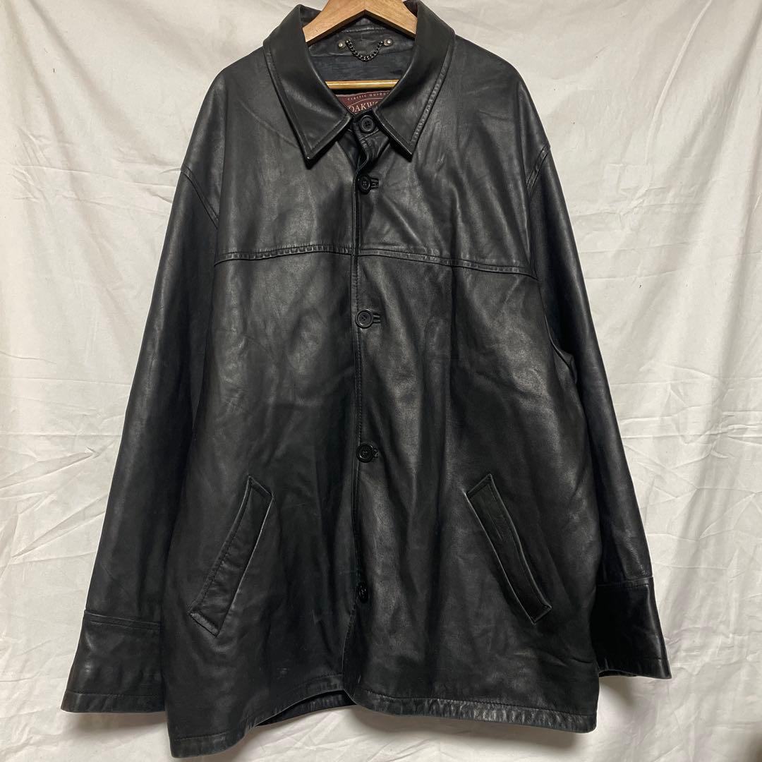 レザー古着 希少ビッグサイズ ラム本革カバーオール カーコート ヴィンテージ