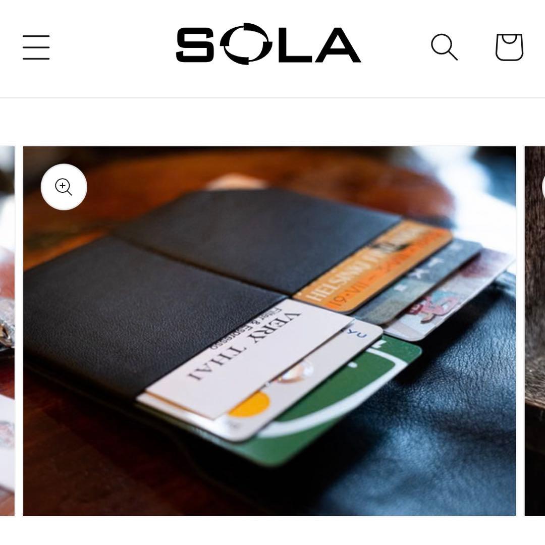 【新品未使用】日本製 SOLA Tenuis3 二つ折り財布/Blue