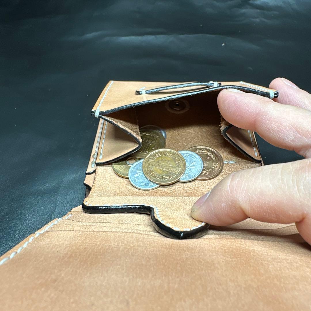 フル栃木レザー　バタフライウォレット　二つ折り　ケース　分離型