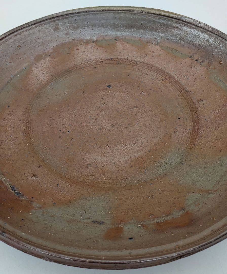 岡山県重要無形文化財 金重晃介 備前焼 大平鉢 共箱合布栞 大皿 食器 盛り皿