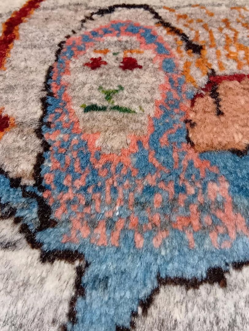 ギャッベ　クッション　ペルシャ絨毯　イラン　手織り(4)