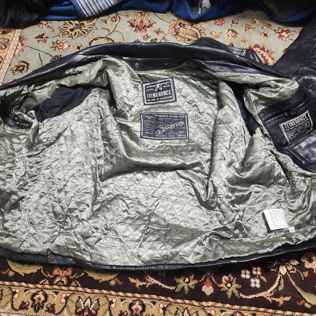 オーバーサイズ　レザージャケット　　XL相当