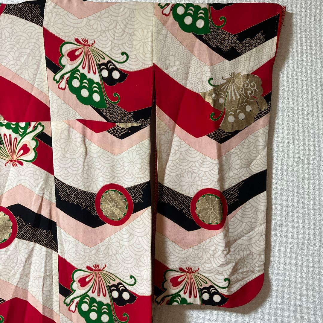 七五三　7歳　ハーフ成人式　正絹　アンティーク