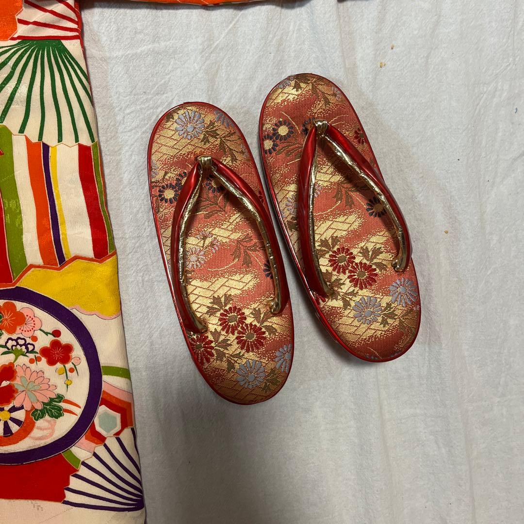 七五三　7歳　ハーフ成人式　正絹　アンティーク