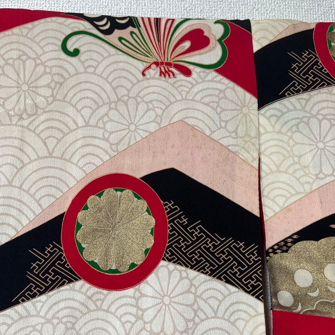 七五三　7歳　ハーフ成人式　正絹　アンティーク