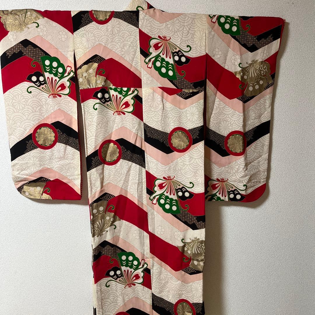 七五三　7歳　ハーフ成人式　正絹　アンティーク