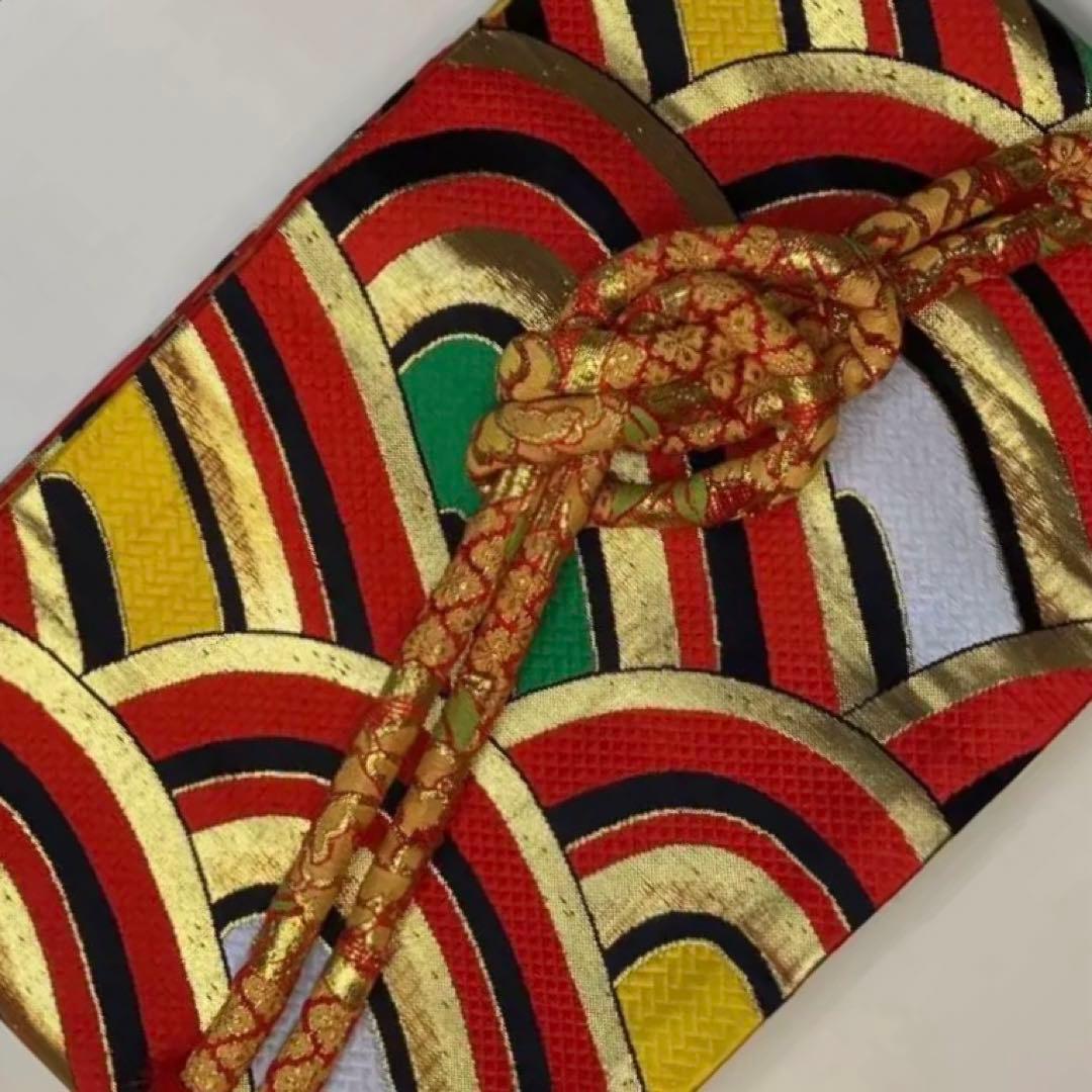 七五三 七歳用　ハーフ成人式　帯　帯締め　半幅帯　アンティーク　金糸