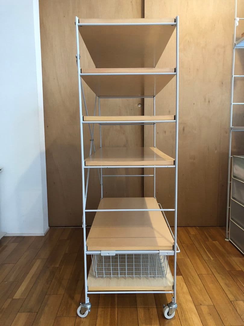 一都三県0円～配送 無印良品　ユニットシェルフ　引出し&キャスター付き