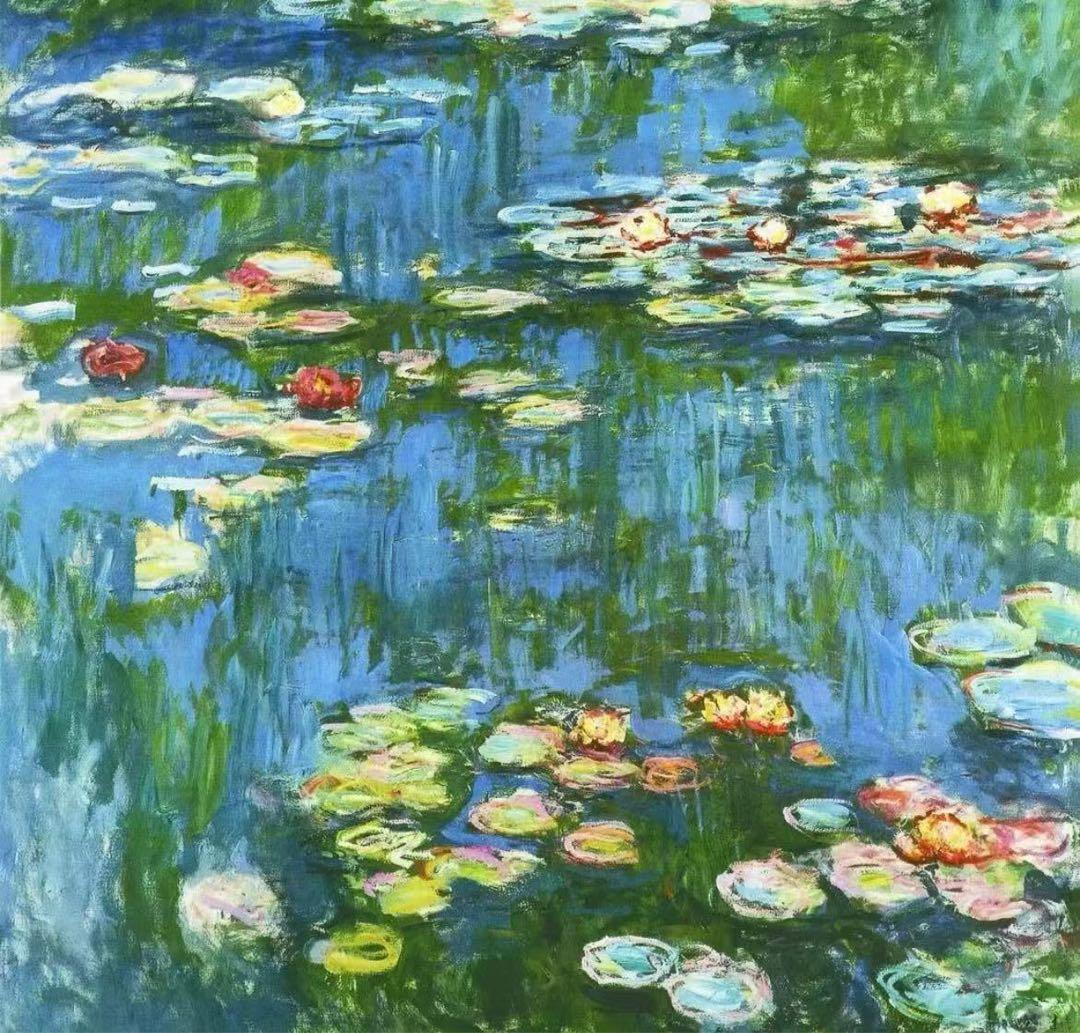 印象派 睡蓮 油彩画 大きめp1