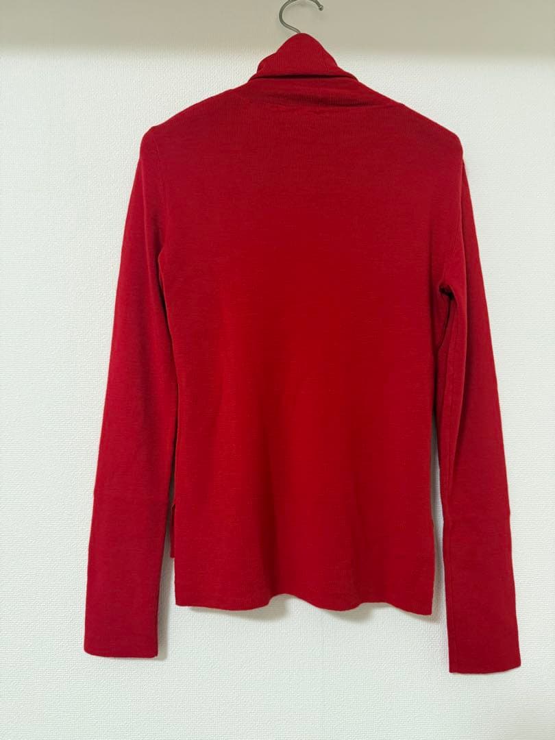 極美品foxeyタートルネックセーターsize40 レッド
