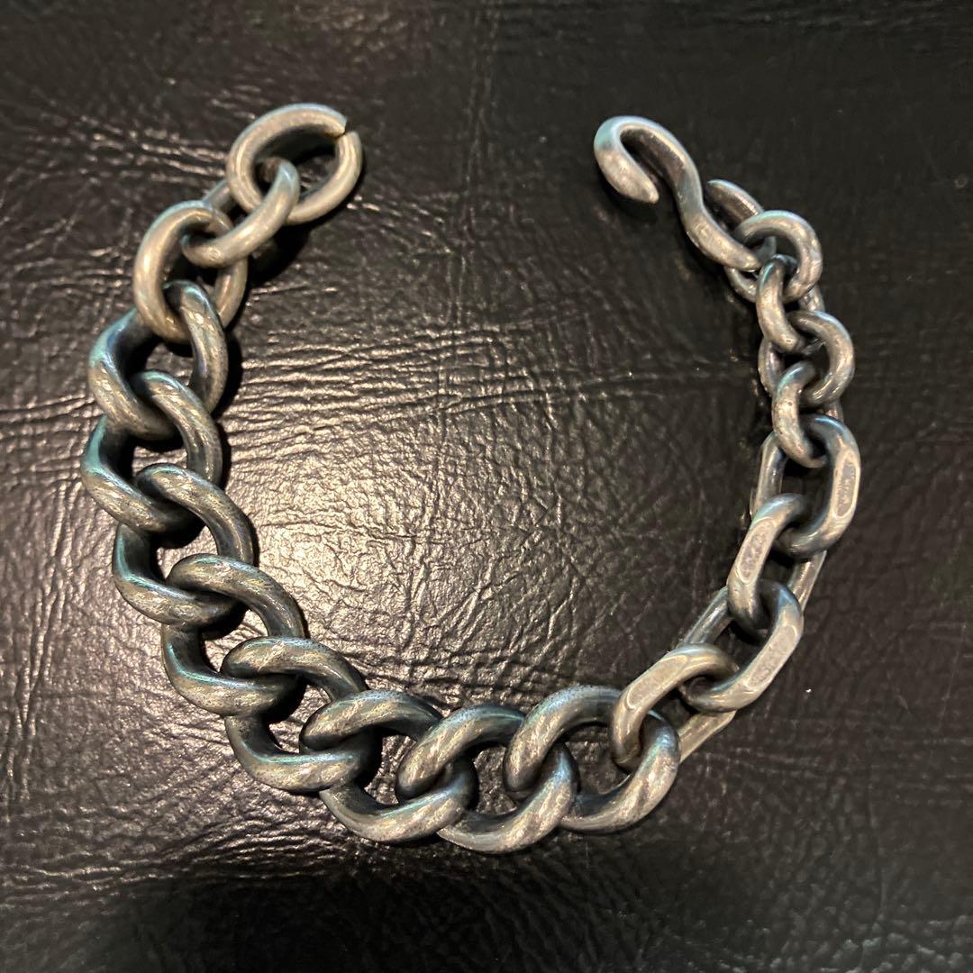 ブラス製　シルバー925メッキ　4種チェーンブレスレット　新品未使用！