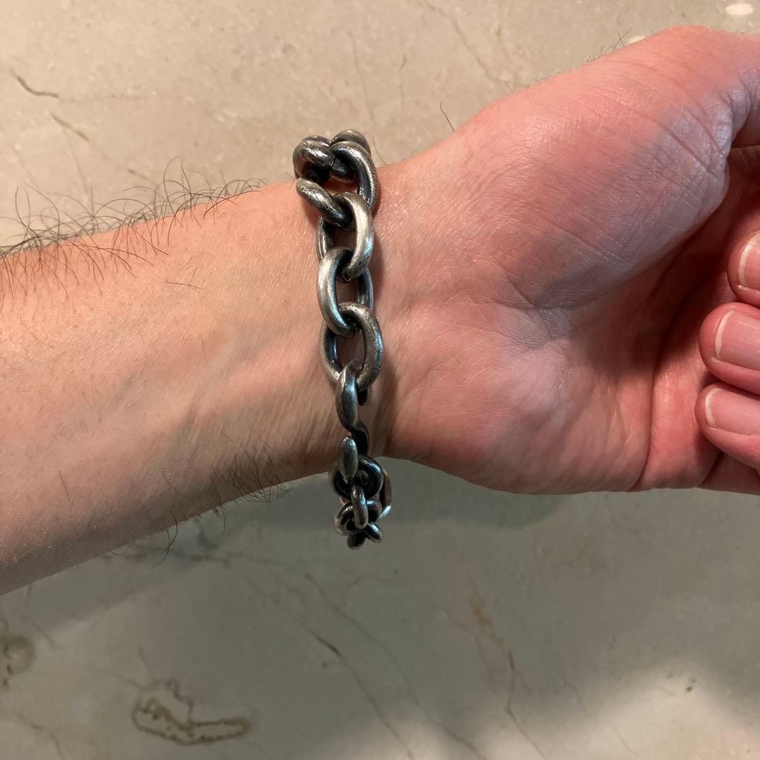 ブラス製　シルバー925メッキ　4種チェーンブレスレット　新品未使用！