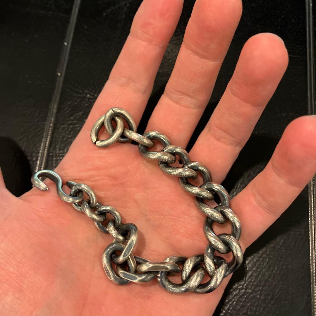 ブラス製　シルバー925メッキ　4種チェーンブレスレット　新品未使用！