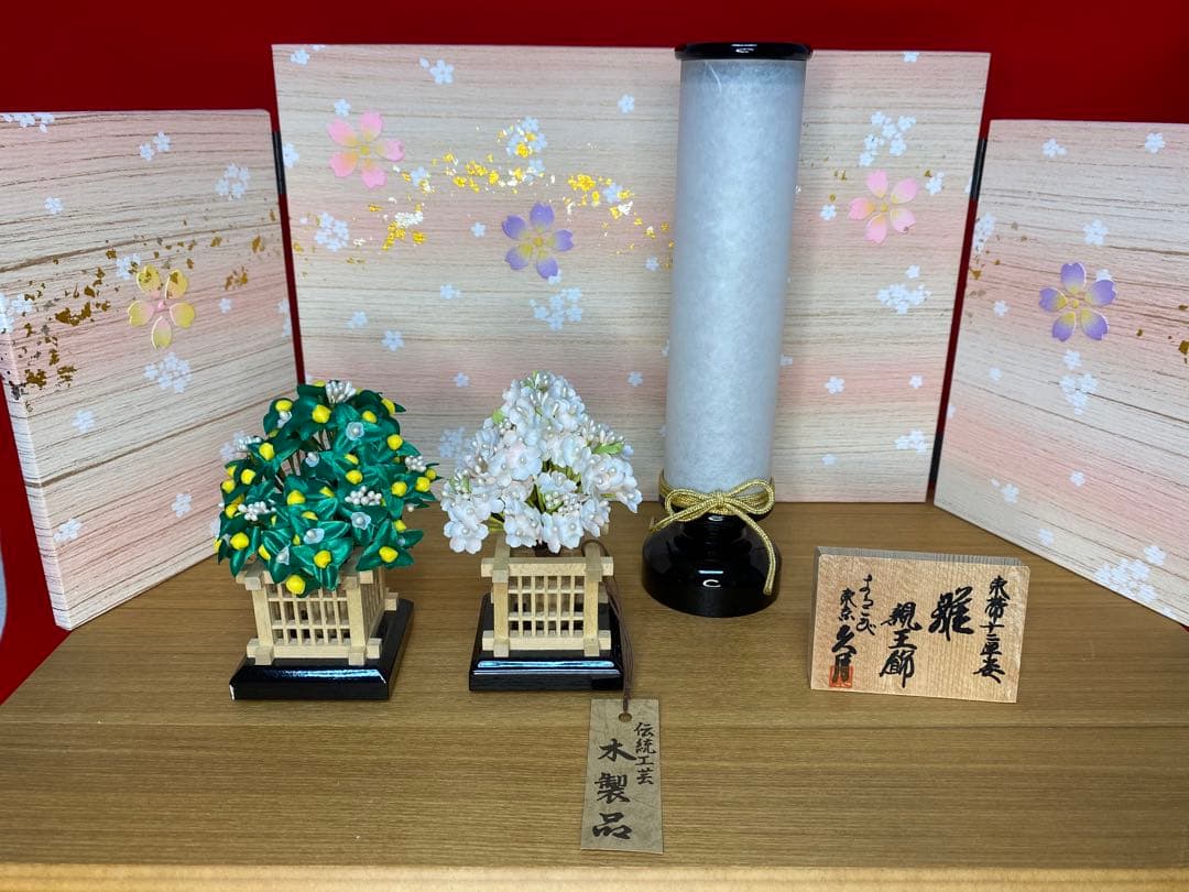 東京久月　雛人形　親王飾り収納セット・サイズ間口約５０×奥行約３０×高さ約４８㎝