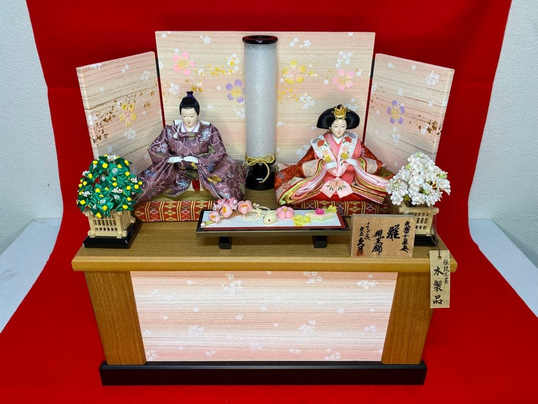 東京久月　雛人形　親王飾り収納セット・サイズ間口約５０×奥行約３０×高さ約４８㎝
