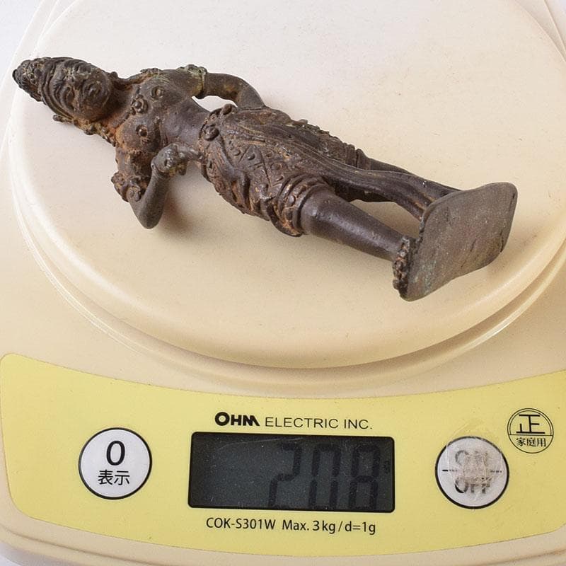 まめ太。　東南アジア　アフリカン美術　銅製　人物像　置物　V　8056