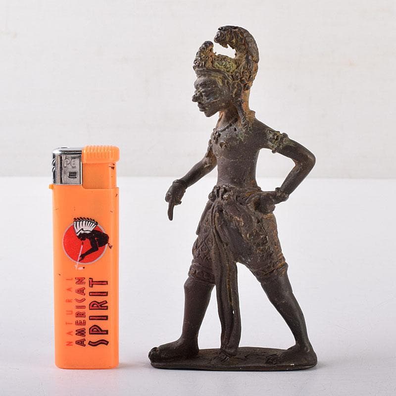 まめ太。　東南アジア　アフリカン美術　銅製　人物像　置物　V　8056