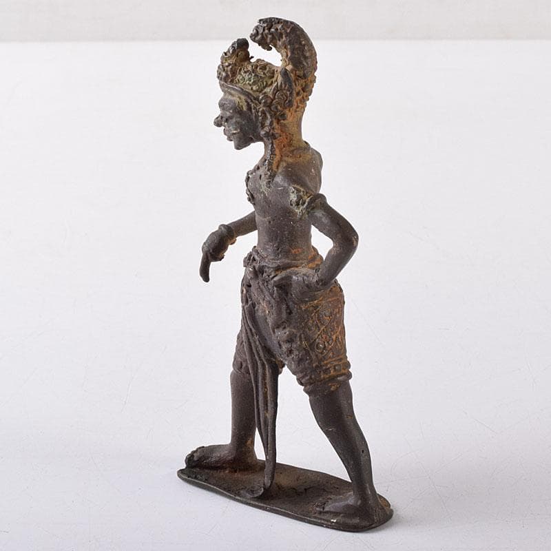 まめ太。　東南アジア　アフリカン美術　銅製　人物像　置物　V　8056