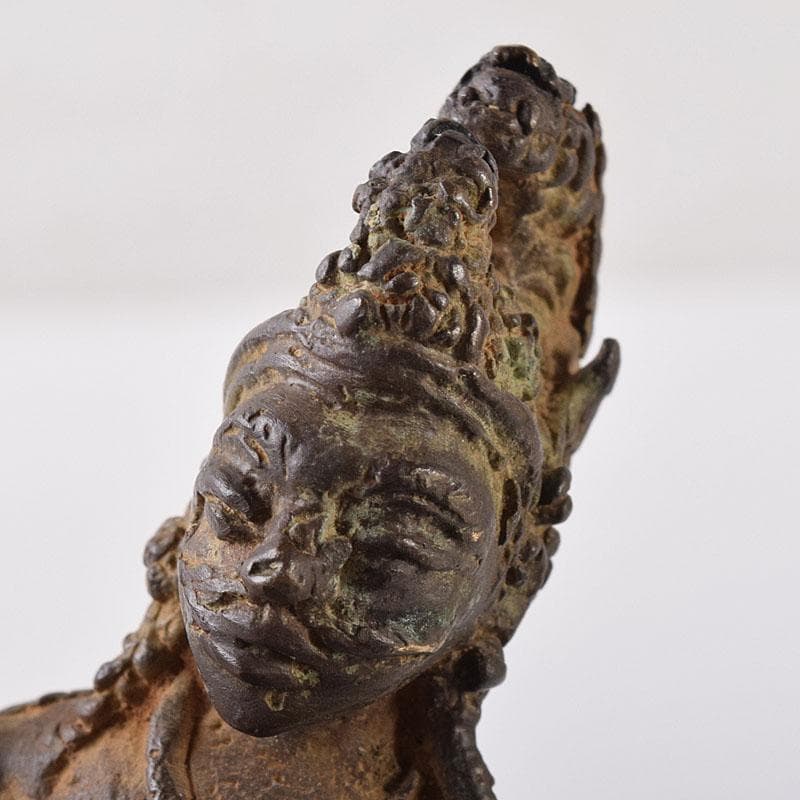 まめ太。　東南アジア　アフリカン美術　銅製　人物像　置物　V　8056