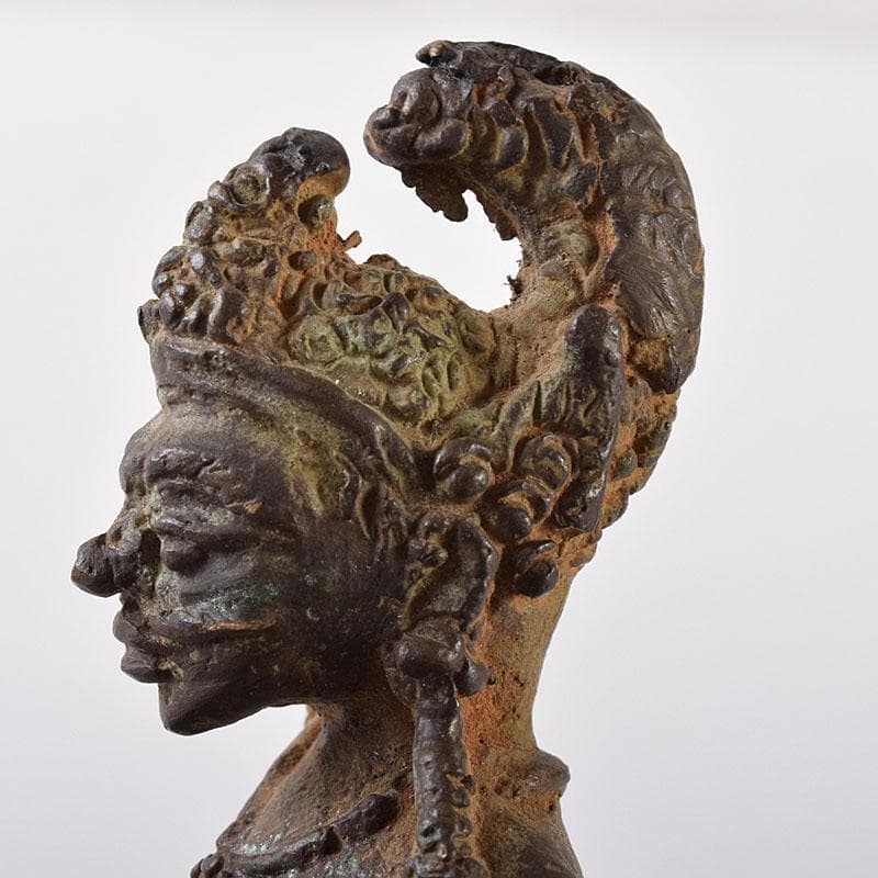 まめ太。　東南アジア　アフリカン美術　銅製　人物像　置物　V　8056