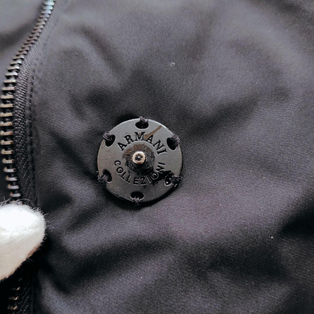 希少 アルマーニ 極暖 ホワイトダックダウンコート ライナー ファー リボン