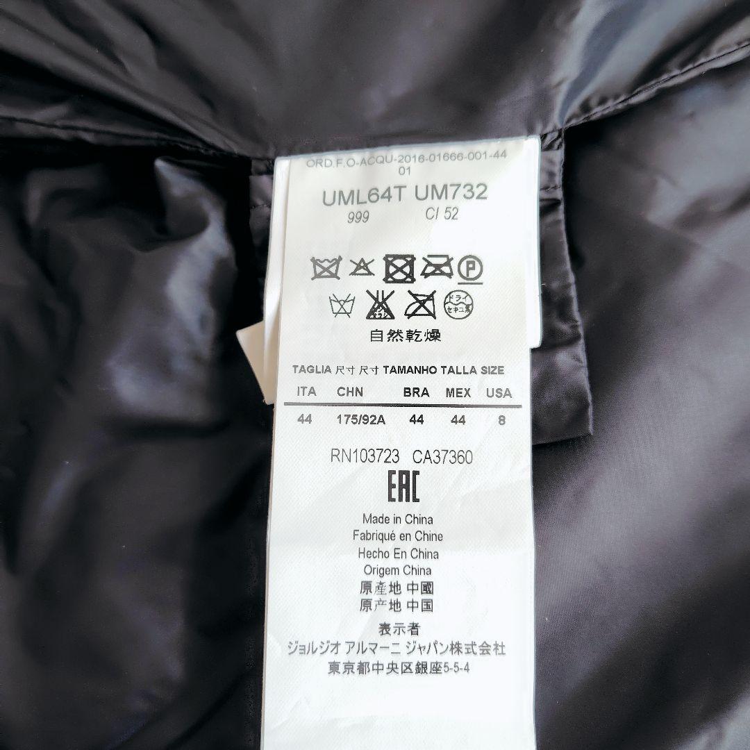 希少 アルマーニ 極暖 ホワイトダックダウンコート ライナー ファー リボン