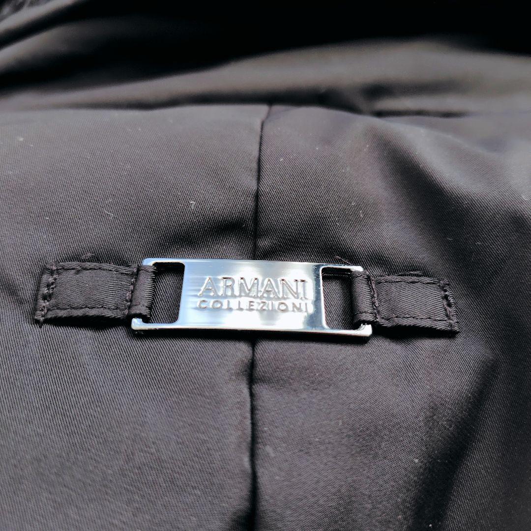 希少 アルマーニ 極暖 ホワイトダックダウンコート ライナー ファー リボン